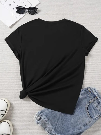Cowgirl Era Western Graphic Women's T-Shirt, Vintage Cowboy Horse Print Casual Crew Neck Short Sleeve Top, Summer Daily Wear