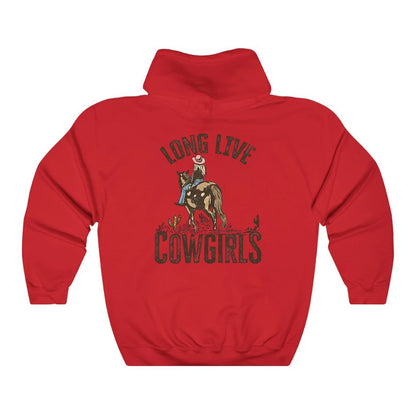 Long Live Cowgirls Hoodie Western Desert Hooded Sweatshirt Vintage Cactus Cowgirl Pullover Wild West Country Girl Trendy Hoodies