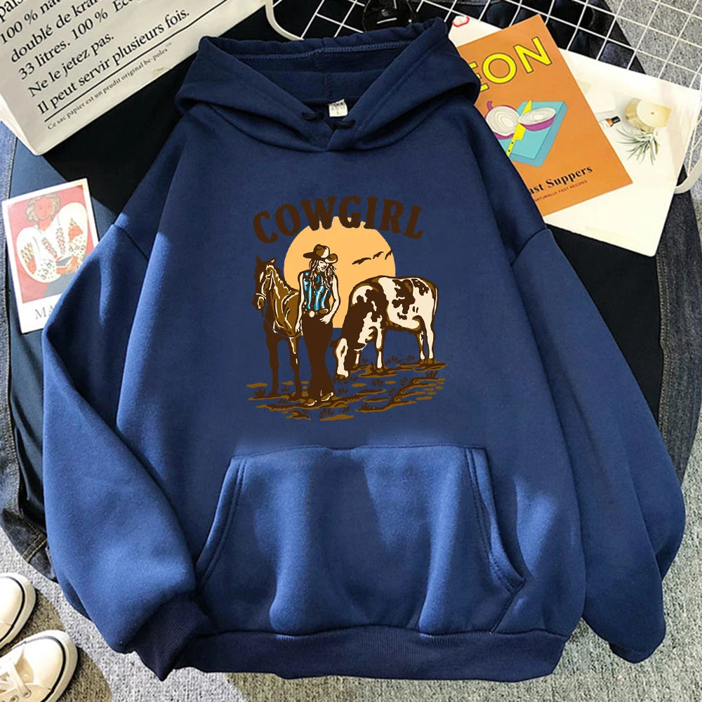 The Cowgirl Loose Pullover Hoodie