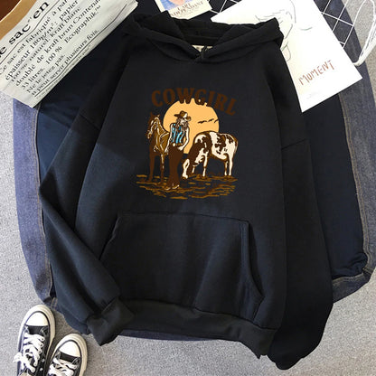 The Cowgirl Loose Pullover Hoodie