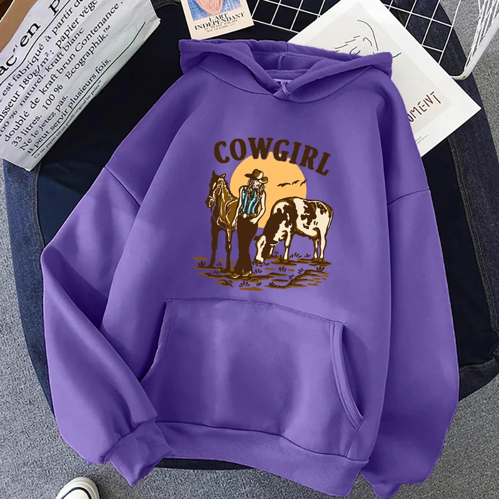 The Cowgirl Loose Pullover Hoodie