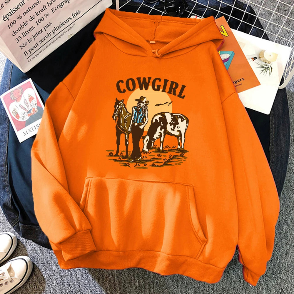 The Cowgirl Loose Pullover Hoodie